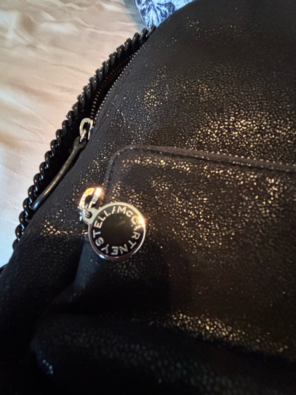Stella McCartney Falabella Mini Backpack Black Shaggy Deer - Very Good - W/ Card - Picture 4 of 16
